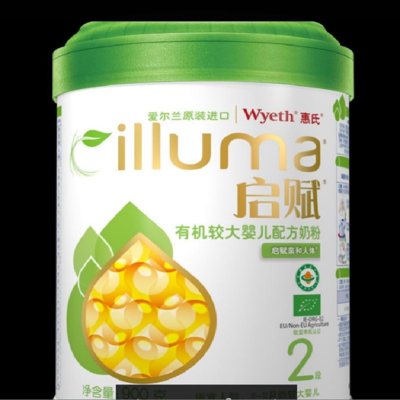 惠氏启赋有机较大婴儿奶粉2段900克