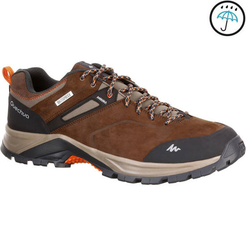 男士 - 户外运动防水舒适男士登山鞋 QUECHUA MEN’S FORCLAZ 500 - 红褐色