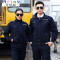 Mtiny长袖工作服套装男劳保服纯棉帆布加厚工装焊工耐磨汽修服春秋定制 170 藏蓝螺口款