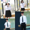 Mtiny韩国学院风学生白衬衫春夏初中生校服纯棉班服套装男女毕业表演服 XXXL 男短袖衬衣单卖（送领带）