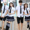 Mtiny毕业照服装学生装高中毕业季班服学院风高三大学生校服套装白衬衫 S 男衬衣短袖纯白