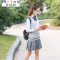 Mtiny英伦校服套装初高中生男女学生毕业照JK日系制服春韩版学院风班服 M 女外套