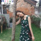 Mtiny连衣裙女夏学生学院风韩国可爱小清新复古绿色裙子中长chic背带裙