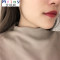 Mtiny半高领喇叭袖针织衫女套头修身薄款女chic上衣长袖学生打底衫T恤 均码 灰色