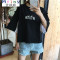 Mtiny原宿风短袖女学生 夏装韩国bf宽松大码韩版潮夏季半袖T恤女上衣服 L 灰色优质棉