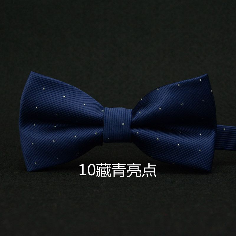 2017款】LRZYOU韩版男士结婚新郎伴郎西装礼服蝴蝶结酒红黑色条纹花纹领结 10