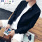 Mtiny防晒衣男2017夏季新款潮男韩版薄款立领男士夹克青年防晒服外套 XXL 89款灰色+白色T恤