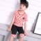 2017新品夏季男童短袖套装童装2017儿童新款宝宝夏季中大童休闲韩版两件套潮简约小清新多款多色可选 110cm 宽军绿0099