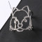 2017款】欧美时尚老佛爷猫咪钻胸针镀铂金水钻胸花姚晨招财猫咪小猫别针 手镯银色