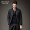 迪尔马奇冬装棉衣男修身短款外套男士休闲棒球领棉服M12622 XXL 黑色
