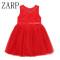 ZARP2017夏新款女童连衣裙六一儿童节钢琴演出礼服舞蹈表演红色公主裙 110CM 红色