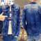 Mtiny男士春季新款牛仔夹克韩版修身青少年休闲褂外套男装上衣服潮1 XL ZM008