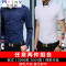 Mtiny2件装】夏季男士衬衫男短袖修身青年白寸衫商务休闲薄款长袖衬衣 XXXL 3366深蓝长袖+3366浅蓝长袖