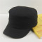 新款上市】军帽男士户外平顶帽子夏天女棒球帽春秋百搭休闲鸭舌帽太阳遮阳帽 光板军帽黑色
