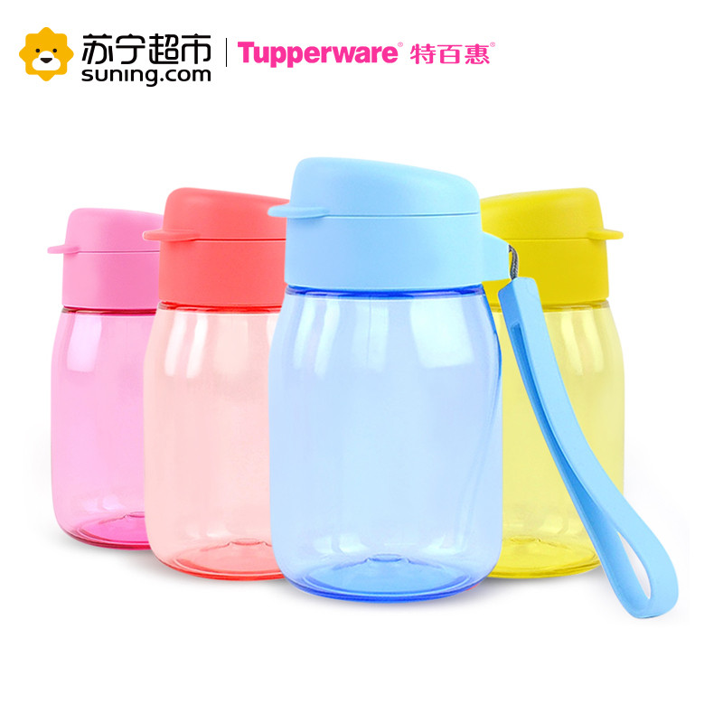 特百惠（Tupperware）嘟嘟CC企鹅杯350ml 便携防漏塑料水杯 创意学生儿童水杯（可选不带吸管）