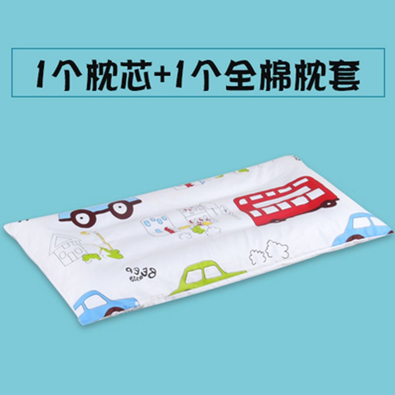 2017新品夏季小学生加长定型枕头6-10-12岁小孩单人枕儿童加大枕芯枕套简约小清新多款多色可选 白色1只芯1只棉套
