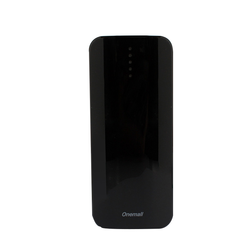 万茂 Onemall D5201 5200毫安 钢琴黑 应急充电宝 便携式手机移动电源 手电灯 时尚小巧 5D弧面