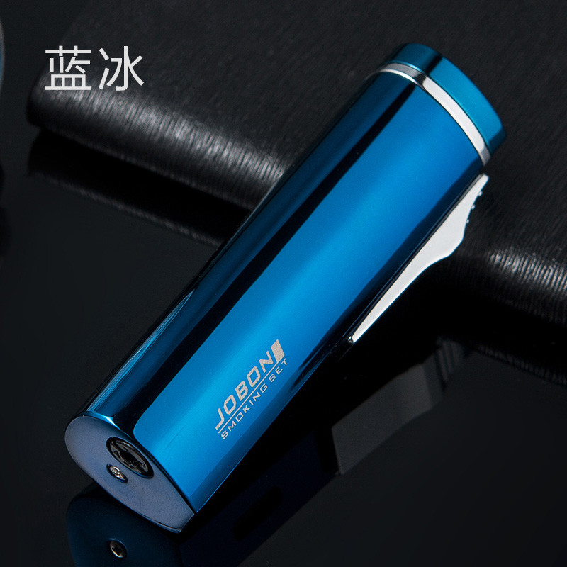 jobon中邦充气防风打火机创意个性礼品金属雪茄打火机点烟器正品 蓝冰