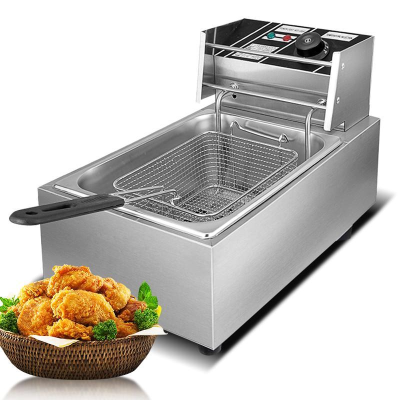 纳丽雅(naliya) 油炸锅商用电炸炉油炸炉家用电炸锅机械式油炸机10l