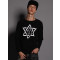 MIRACLE KILL潮流六芒星双刀LOGO潮牌修身款长袖T恤衫 XXL 黑色
