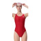 YINGFA英发 女式简约连体三角泳衣982 女式舒适运动泳衣 XXL 红色