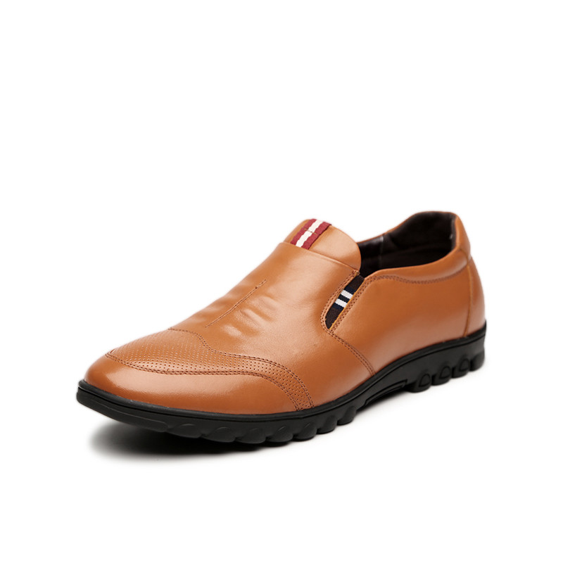 法国芭步仕（Burbupps）男士真皮时尚潮流舒适套脚休闲皮鞋BS356 棕色 41码