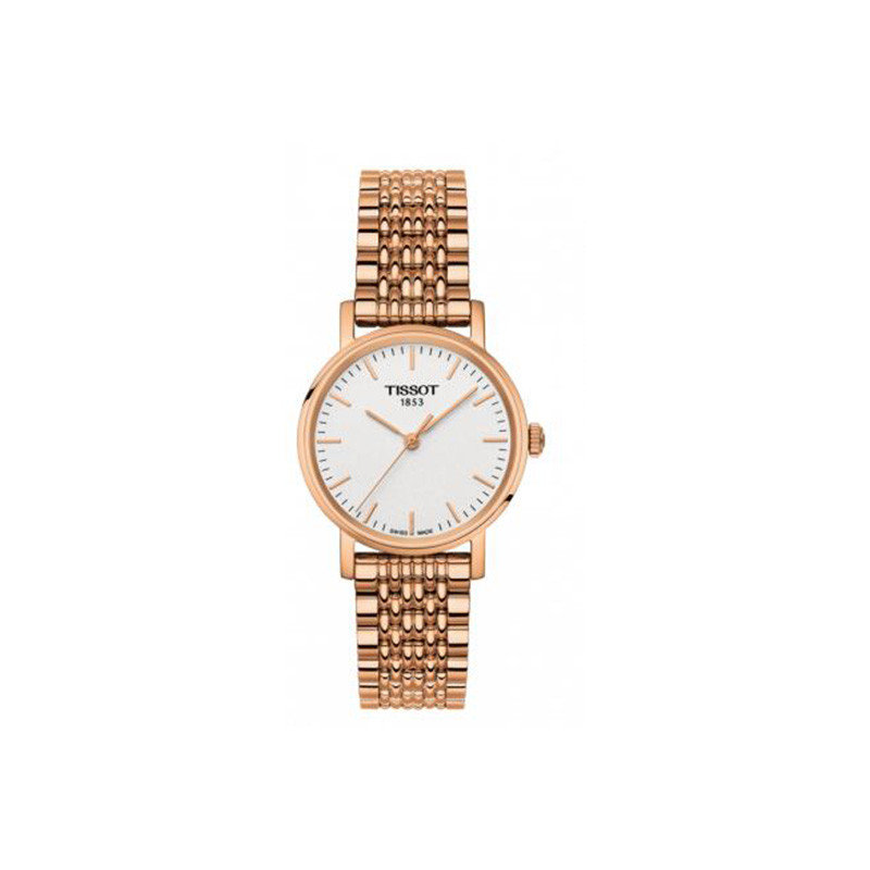 Tissot 天梭魅时系列钢带石英女表 T109.210.33.031.00 玫瑰金色