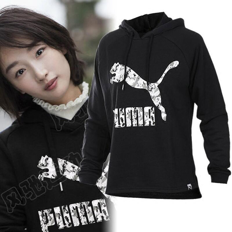 Puma/彪马 女装 套头衫 新款连帽运动透气休闲卫衣外套575704-01 M(160/84A) 575704-01