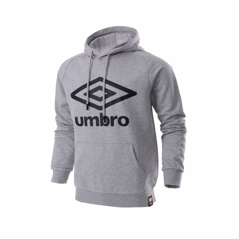 茵宝UMBRO2017新款男装运动休闲连帽卫衣运动服 UCB63253 M 浅花灰