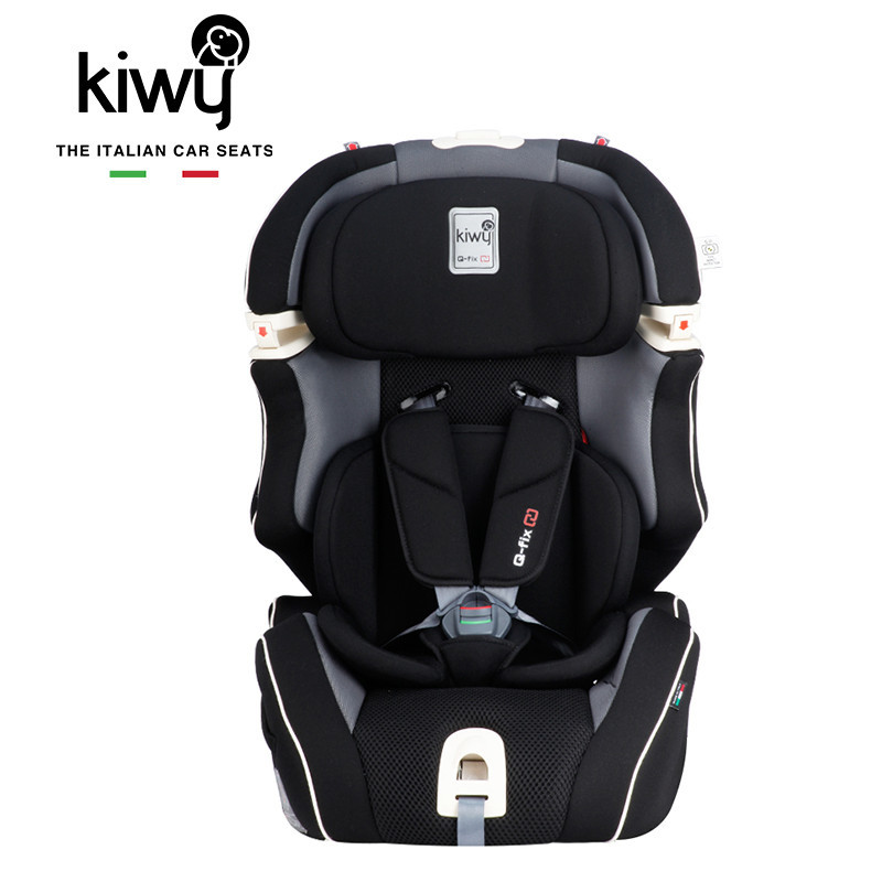 kiwy意大利进口儿童安全座椅ISOFIX接口9个月-12岁 无敌浩克PLUS 黑色