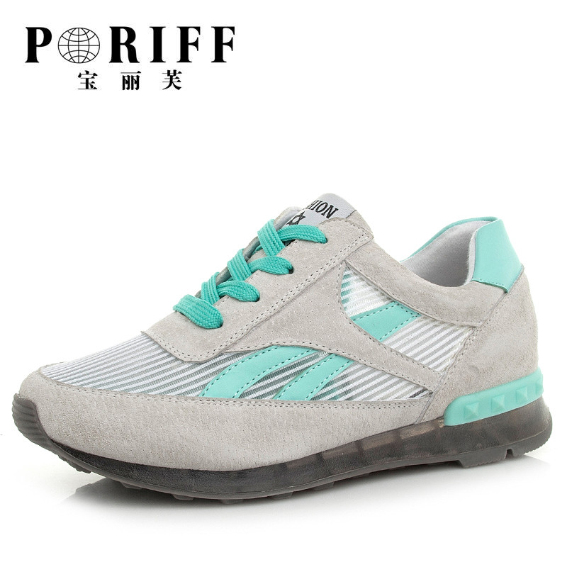 法国宝丽芙（PORIFF）女士网纱运动休闲鞋蓝PF978 蓝色 40码