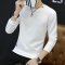韦斯普 2017秋季新款男士圆领套头卫衣韩版时尚修身长袖T恤F-2系列 XL 灰色831
