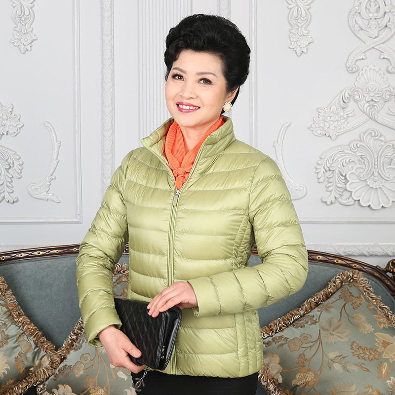 千仞岗新款通勤秋冬新品羽绒服女立领经典款时尚休闲轻薄短款20060 165/M 抹茶绿