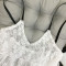 828新款夏季女装韩版短款时尚缕空蕾丝背心无袖吊带上衣打底衫小衫薄外穿 均码 白色