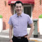 加州公牛夏季新款中年男士短袖衬衫薄款爸爸装中老年男装商务休闲格子衬衣 170/M 紫格