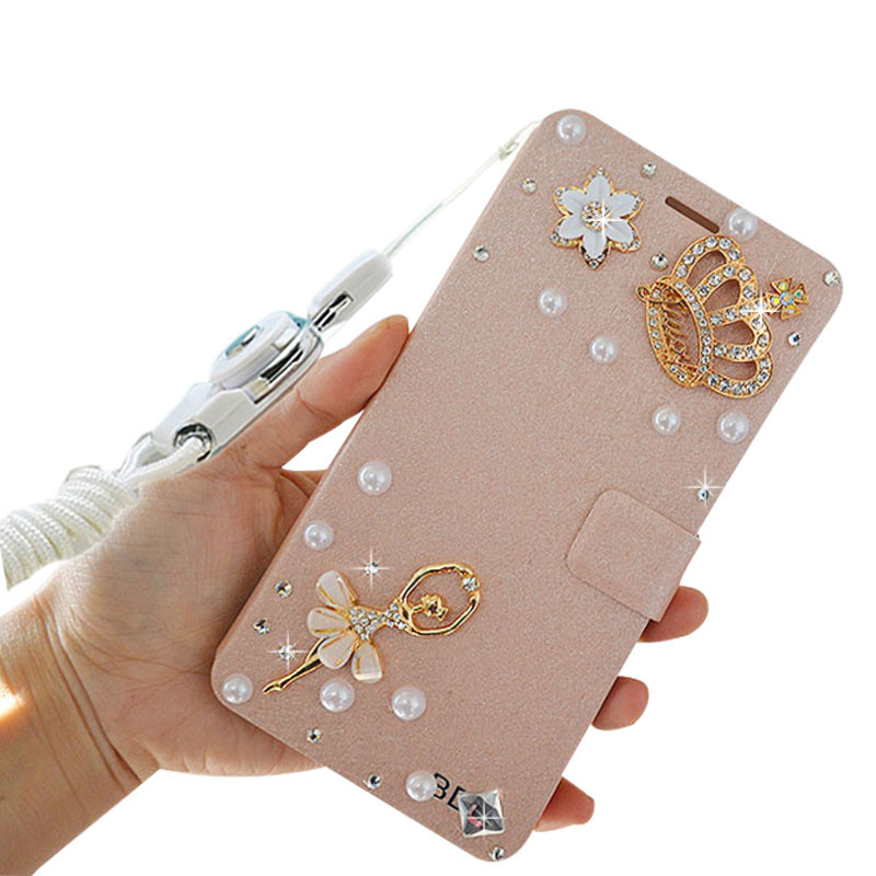 2017款oppor9s手机壳女款oppor9s皮套r9sk挂脖绳翻盖水钻潮r9st保 皇冠香槟金（r9s/r9sk）