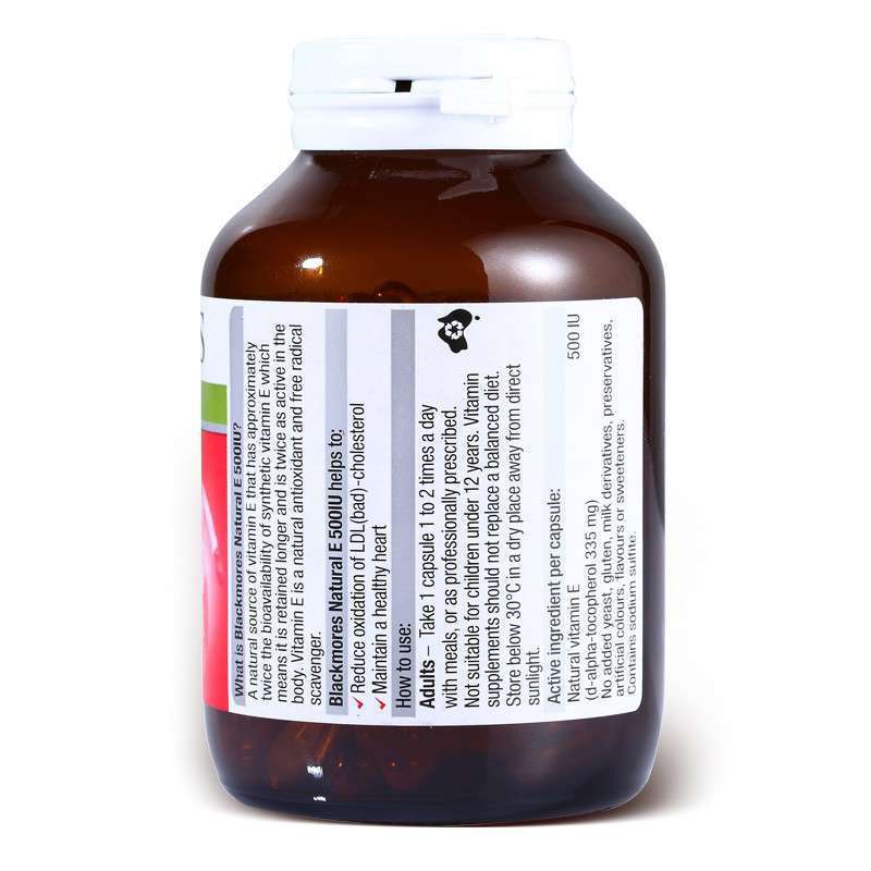 澳洲blackmores澳佳宝 天然维生素e软胶囊 500iu 150粒 1瓶装 ve维e