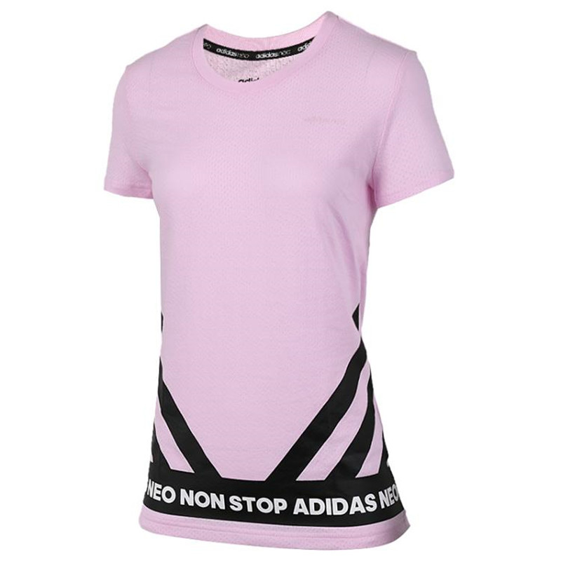Adidas/阿迪达斯 女装 2017新款 NEO 运动透气短袖舒适休闲时尚百搭T恤|CD1248 XL(170/96A) CD1248