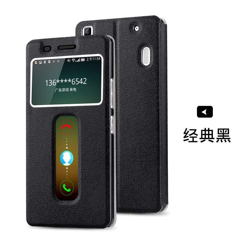 联想乐檬K3note保护套5.5寸A7000手机壳K50-T3S皮套T5翻盖plus男I2 经典黑-送高清膜
