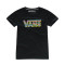 VANS范斯女款LOGO夏季短袖T恤圆领VN0A2TRLBLK L 黑色