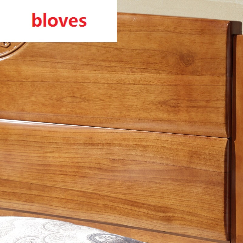 5米橡木高箱双人床1.8米胡桃木床 海棠色