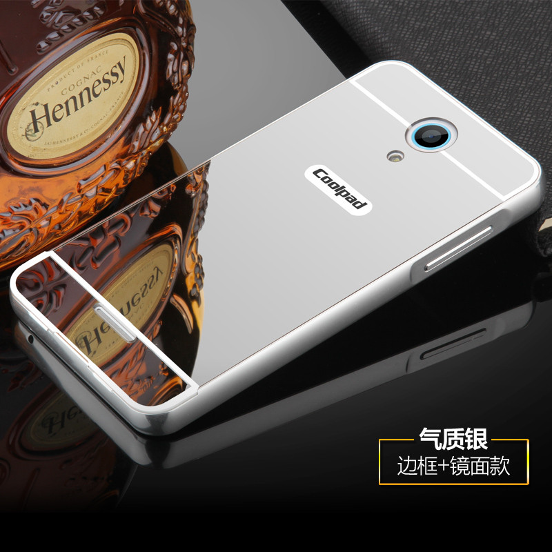 酷派5360手机壳卡通薄Coolpad5360保护套5360金属边框背盖电信4G2017 电镀款-气质银-送高清膜