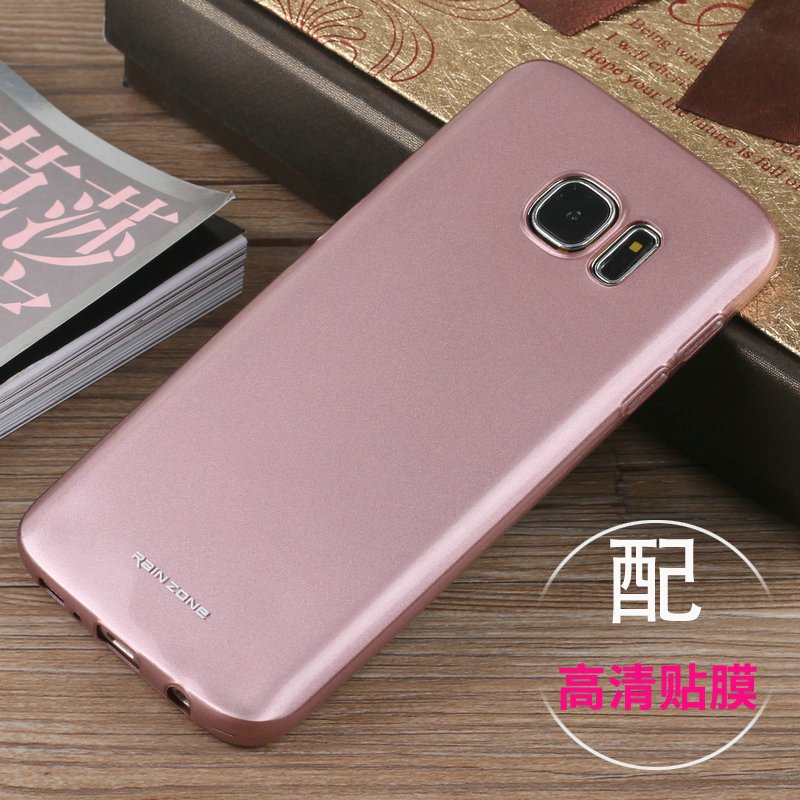 三星S7手机外壳SM-G9300直屏S79308防摔S79300保护套smg9300男女2 韩奢-玫瑰金+高清膜