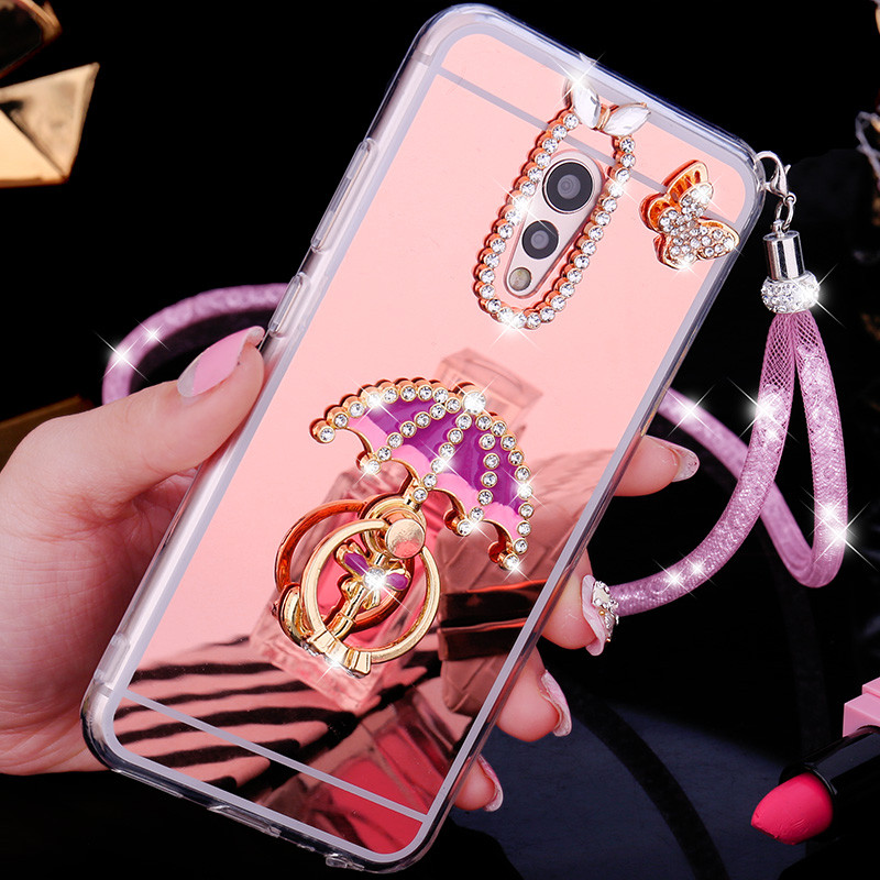 步步高vivoxplay6手机壳镶钻xplay6保护xpiay6a外壳viv0潮女款 玫瑰金钻石小伞