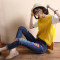 902新款白领女装衣服2017新款徽章磨破显瘦小脚裤女牛仔裤哈伦裤简约百搭