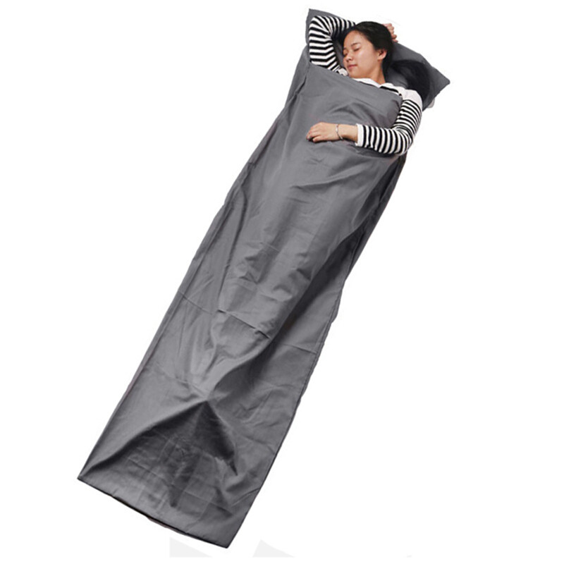 隔脏睡袋成人户外便携旅行宾馆酒店隔脏防脏轻薄睡袋内胆 灰色