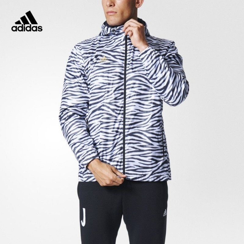 adidas阿迪达斯足球男子尤文图斯茄克白AZ5338 L 如图