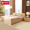 A家家具 简约现代实木床1.8米1.5北欧卧室成套家具软靠大床双人床 1.5米排骨架