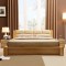 A家家具 简约现代实木床1.8米1.5北欧卧室成套家具软靠大床双人床 1.5米排骨架+床垫+床头柜