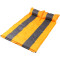 户外自动充气垫子加厚气垫床防潮垫帐篷床垫双人黄灰 桔色192*132*3cm